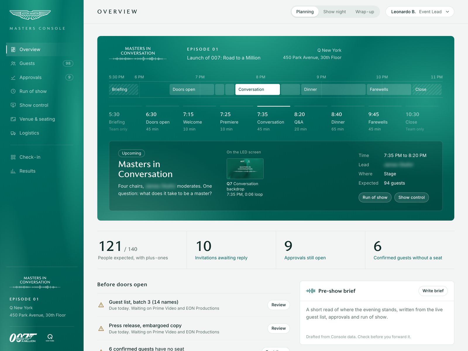 Overview · planning
