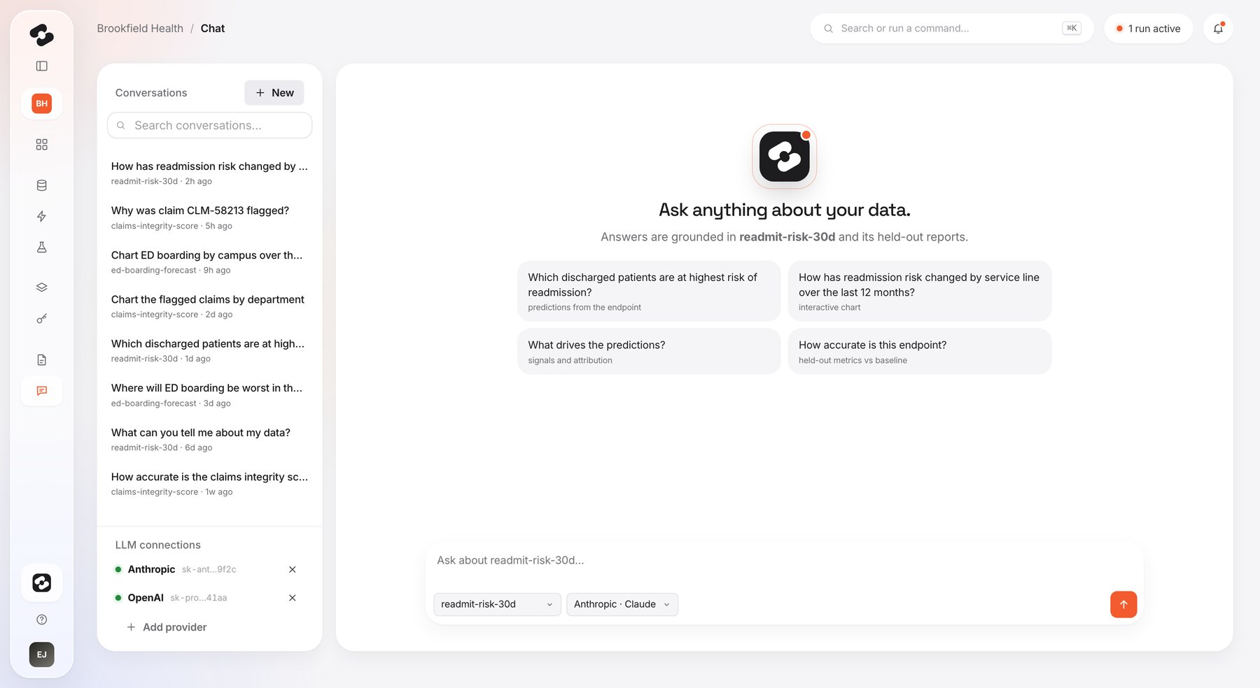 Ask Clyra · question to chart