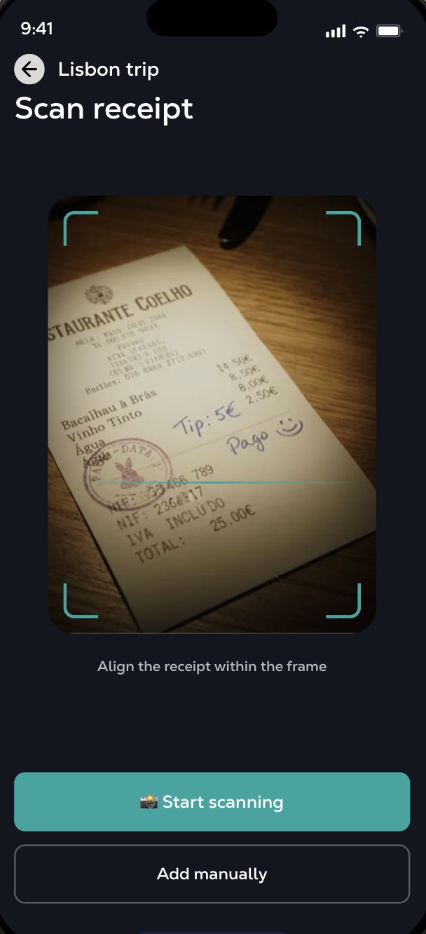 Scan receipt